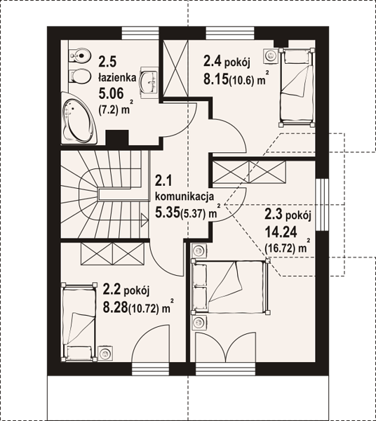 План 2 этажа дома CKB-8855-17 План 2 этажа дома CKB-8855-17