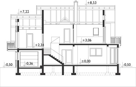 Фасад дома FED-3583-38 Фасад дома FED-3583-38