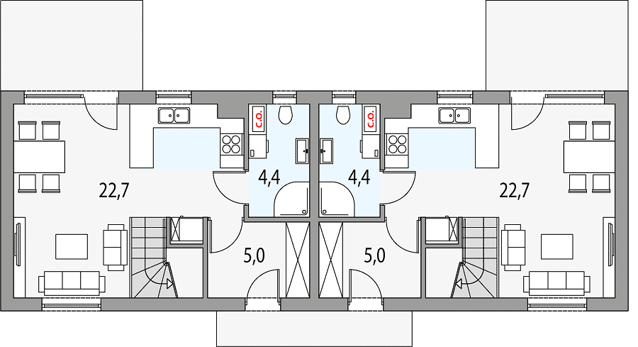 План 1 этажа дома BAD-8151-39 План 1 этажа дома BAD-8151-39