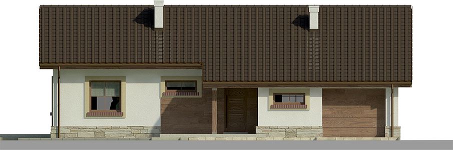 Фасад дома GAD-4328-75 Фасад дома GAD-4328-75