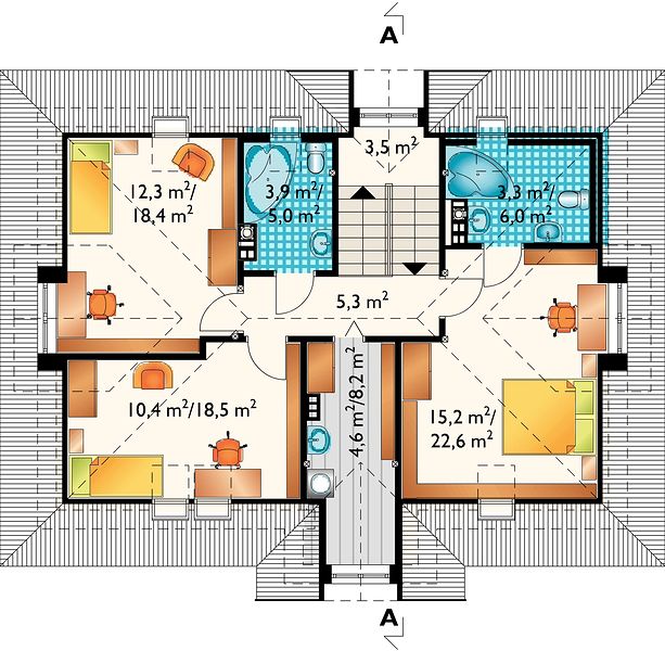 План 2 этажа дома KBB-1134-11 План 2 этажа дома KBB-1134-11