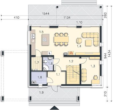 План 2 этажа дома BKB-2142-79 План 2 этажа дома BKB-2142-79