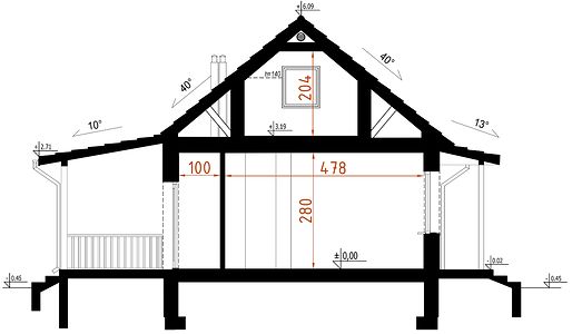 Фасад дома CEK-9423-18 Фасад дома CEK-9423-18