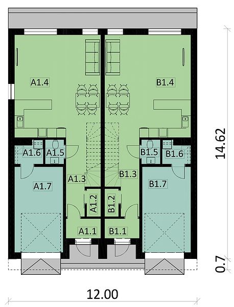 План 1 этажа дома IBA-8122-51 План 1 этажа дома IBA-8122-51