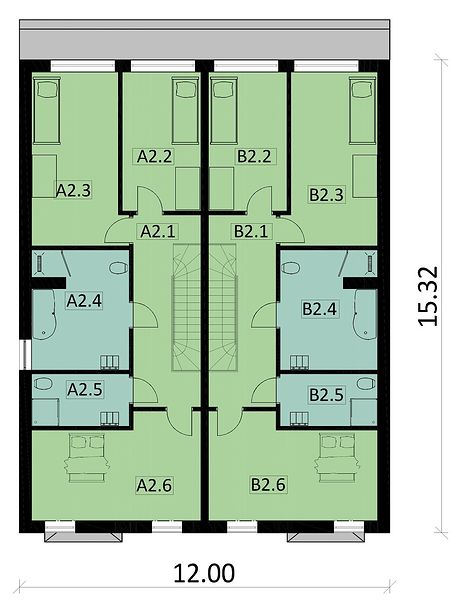 План 2 этажа дома IBA-8122-51 План 2 этажа дома IBA-8122-51