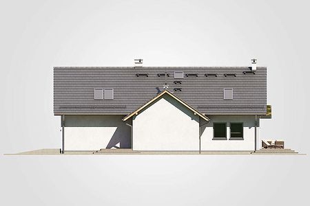 Фасад дома CAD-6837-64 Фасад дома CAD-6837-64
